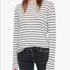 Allsaints esme striped tee size small